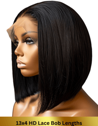 Image 3 of 13x4 Natural Black HD Bob Length Lace Wigs Wear and Go(Straight)
