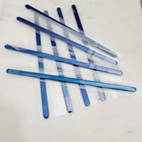 Image 4 of Flat Bracelet Laser Engraving Blanks Blue Color- 8 Pack Steel 6mm wide