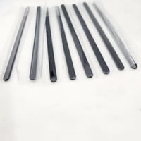 Image 1 of Flat Bracelet Laser Engraving Blanks Black Color- 8 Pack Steel 6mm wide