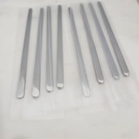 Image 4 of Flat Bracelet Laser Engraving Blanks Steel Silver Color- 8 Pack Steel 6mm wide