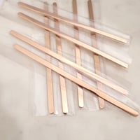Image 2 of Flat Bracelet Laser Engraving Blanks Rose Gold Color- 8 Pack Steel 6mm wide