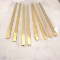 Image 3 of Flat Bracelet Laser Engraving Blanks Yellow Gold Color- 8 Pack Steel 6mm wide
