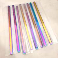 Image 5 of Flat Bracelet Laser Engraving Blanks Rainbow Color- 8 Pack Steel 6mm wide