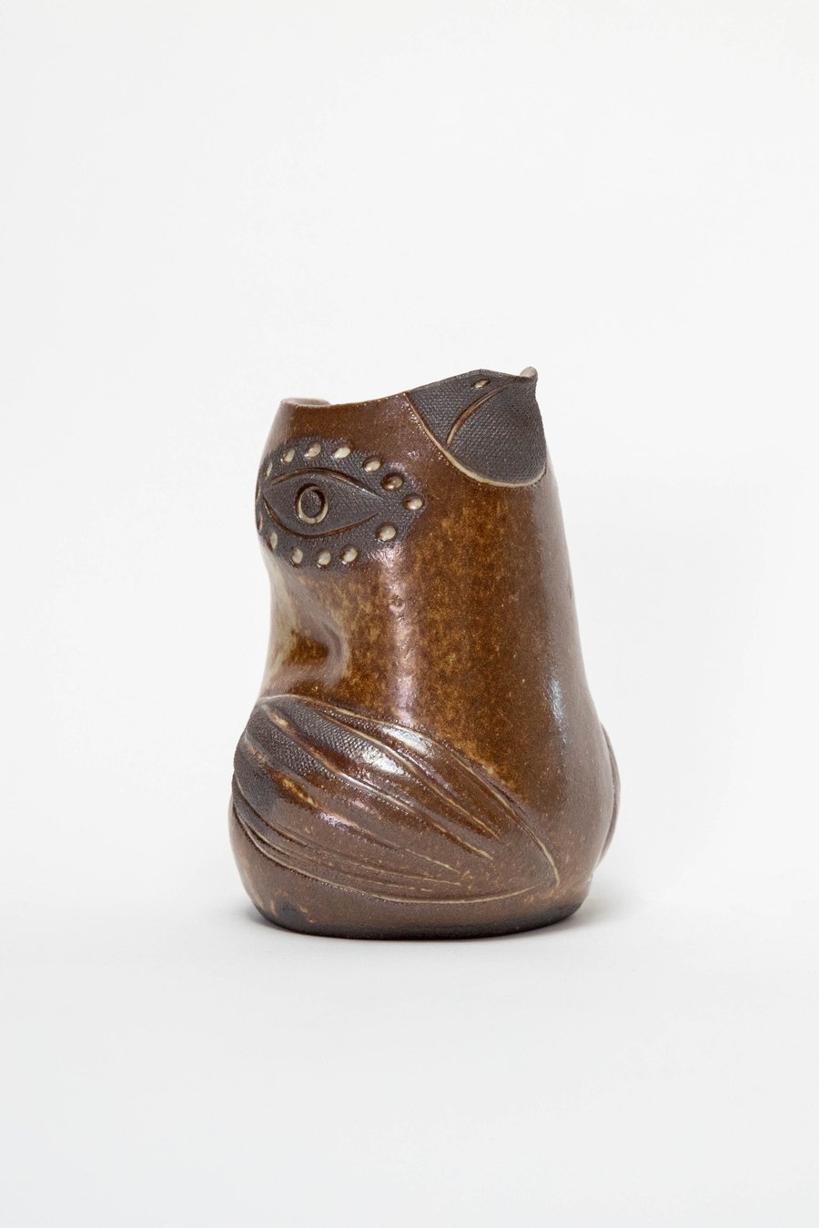 Image of Dark Brown Matte Handleless Almond Eyed Pitcher