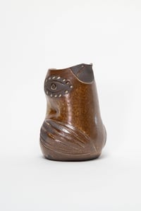 Image 1 of Dark Brown Matte Handleless Almond Eyed Pitcher