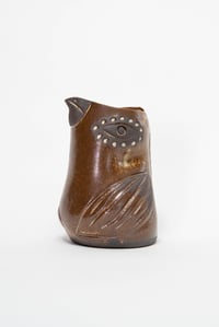 Image 2 of Dark Brown Matte Handleless Almond Eyed Pitcher