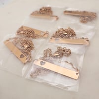 Image 3 of Heart Hole Cut Pendant Rose Gold Blanks - Laser Engraving Steel Heart Hole Blanks