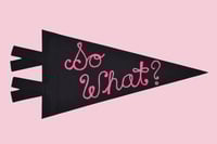 Image 1 of Custom Chain Stitched Felt Mini Pennant 
