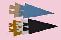 Image 2 of Custom Chain Stitched Felt Mini Pennant 