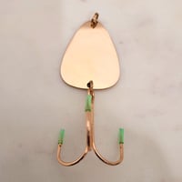 Image 2 of 5 pack Laser Engravable Fish Hook / Fishing Lure Rose Gold Color Steel Laser Engravable Blanks