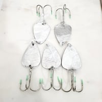 Image 2 of 5 pack Laser Engravable Fish Hook / Fishing Lure Steel Silver Color Steel Laser Engravable Blanks