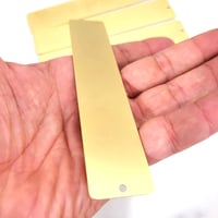 Image 1 of Bookmark Laser Engravable Blanks - 5 pack Engravable Yellow Gold Metal Bookmarks