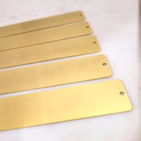 Image 3 of Bookmark Laser Engravable Blanks - 5 pack Engravable Yellow Gold Metal Bookmarks