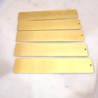 Image 4 of Bookmark Laser Engravable Blanks - 5 pack Engravable Yellow Gold Metal Bookmarks
