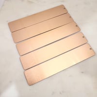 Image 3 of Bookmark Laser Engravable Blanks - 5 pack Engravable Rose Gold Metal Bookmarks