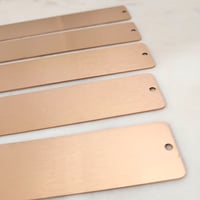 Image 4 of Bookmark Laser Engravable Blanks - 5 pack Engravable Rose Gold Metal Bookmarks