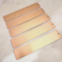 Image 5 of Bookmark Laser Engravable Blanks - 5 pack Engravable Rose Gold Metal Bookmarks