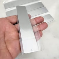 Image 2 of Bookmark Laser Engravable Blanks - 5 pack Engravable Steel Silver Metal Bookmarks