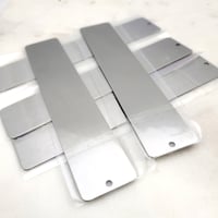 Image 1 of Bookmark Laser Engravable Blanks - 5 pack Engravable Steel Silver Metal Bookmarks