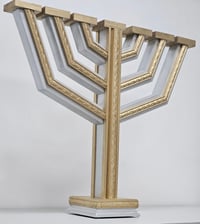Image 2 of Silver & Gold Menorah. XL