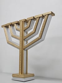 Image 3 of Silver & Gold Menorah. XL