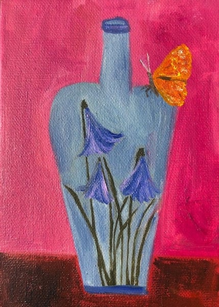 Image of When bluebells seemed like fairy gifts. original oil painting