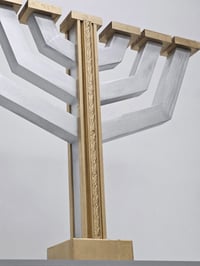 Image 1 of Silver & Gold Menorah 