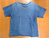 Image 4 of 45 rpm indigo dyed logo t-shirt, size 3 (fits M)