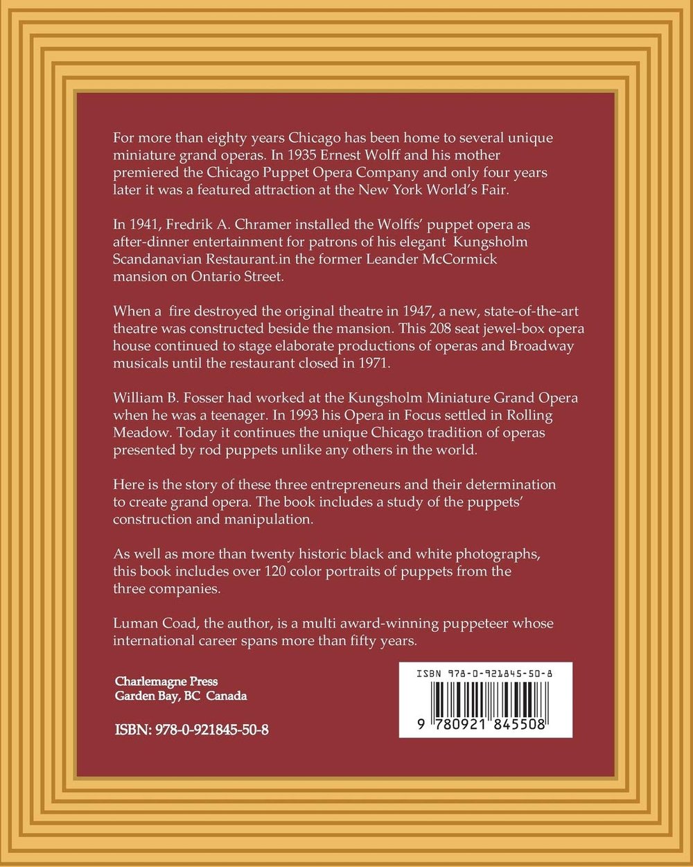 "Chicago's Miniature Grand Operas" Autographed Book (The History of Puppet Opera in Chicago)