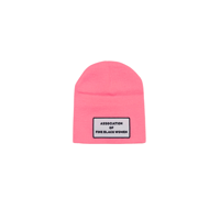 Pink No Cuff Beanie