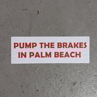 Pump The Brakes in Palm Beach  Decal