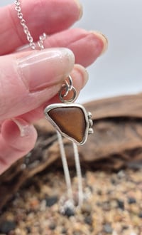 Image 3 of Amber Seaglass Necklace 