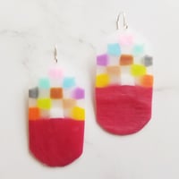 Image 2 of Colour Block Earring Ware