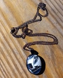 Image 1 of Black and White Carbochon Necklace 