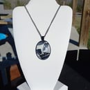 Image 2 of Black and White Carbochon Necklace 
