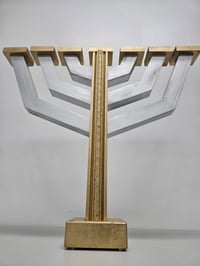 Image 2 of Silver & Gold Menorah 