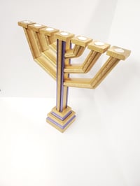 Image 2 of Royal Gold & Purple Menorah 