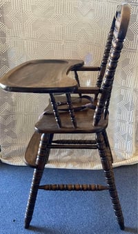 Image 3 of Vintage (1980s) Jenny Lind High Chair - Refinished