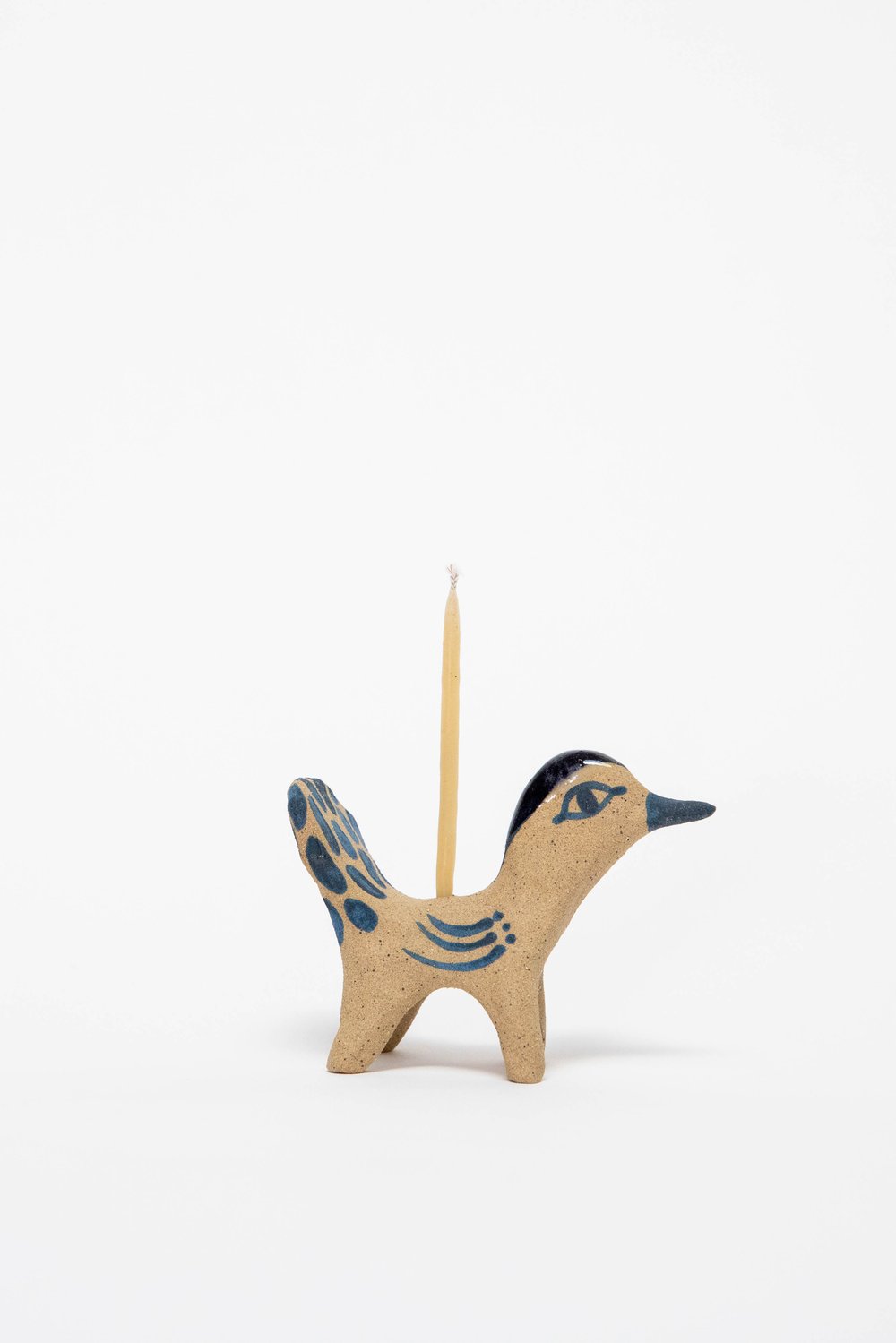 Image of Indigo Creature Birthday Candle Holder - No.16