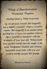 Image 5 of Wings of Transformation Talisman; Wounded Warrior