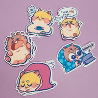 Image 2 of Sleepy Hamsters Sticker Pack