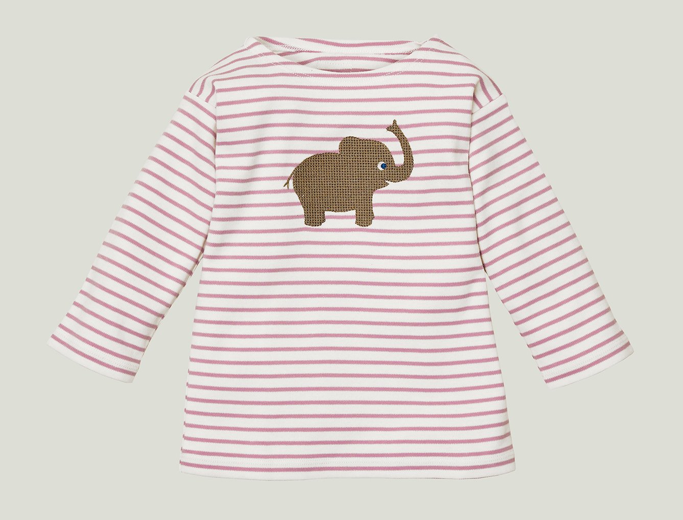 Image of NEU Shirt flieder gestreift mit Elefant (O) Art. 207327