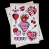 Heart Valentine Emetic Art Flash Print