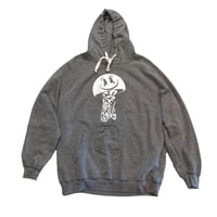 Image 1 of dumbass genius beer hoodie grey/silver