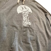 Image 4 of dumbass genius beer hoodie grey/silver