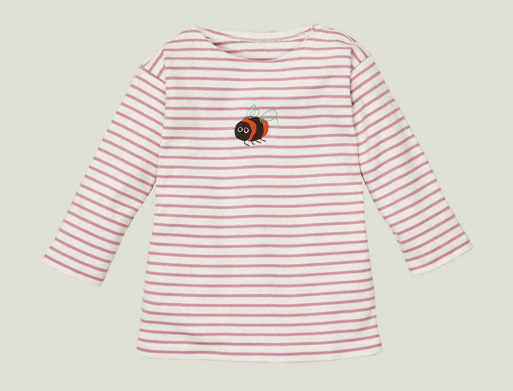 Image of Shirt flieder gestreift mit Hummel (O) Art. 287327
