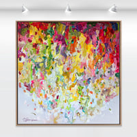 Image 1 of 'In the garden with You' - 104x104cm FRAMED