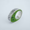 Biomorph Ring - Blue/Lime with Blue Dots