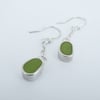 Biomorph Single Droplet Earrings, Lime