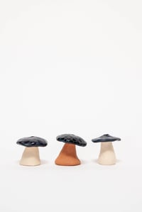 Image 1 of Indigo Cap Mushroom Birthday Candle Holder